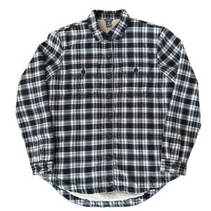 Eddie Bauer Fleece Lined Shirt Jacket Shacket Plaid Flannel Women’s Size Small